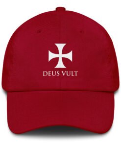 Gorra Deus Vult Roja_Lateral