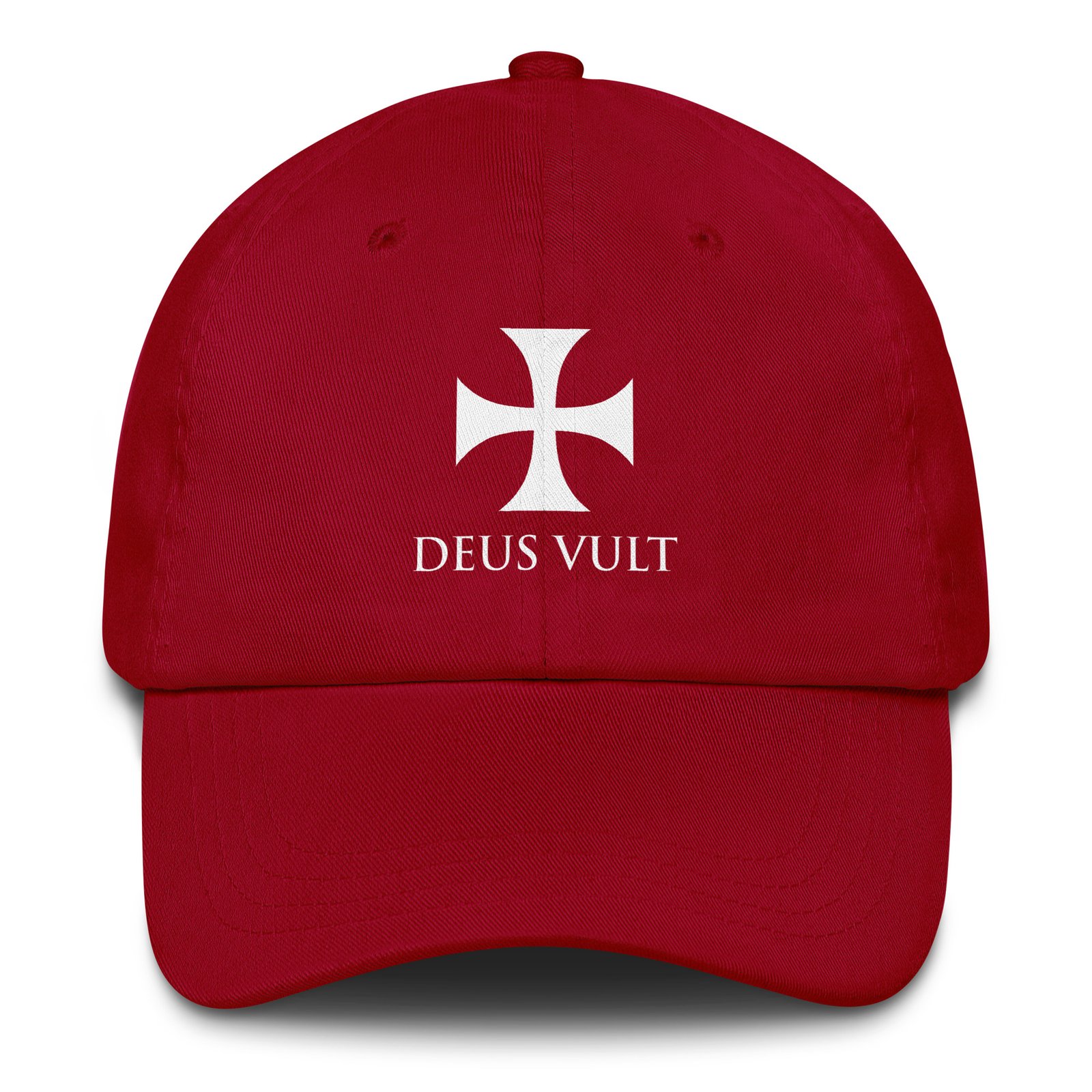 Gorra Deus Vult Roja_Lateral